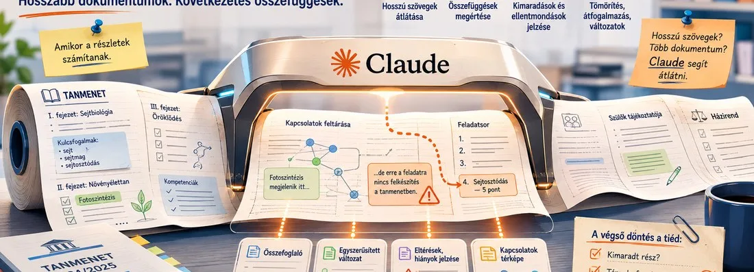 Claude a tanári munkában: mire jó egy hosszabb dokumentumnál?